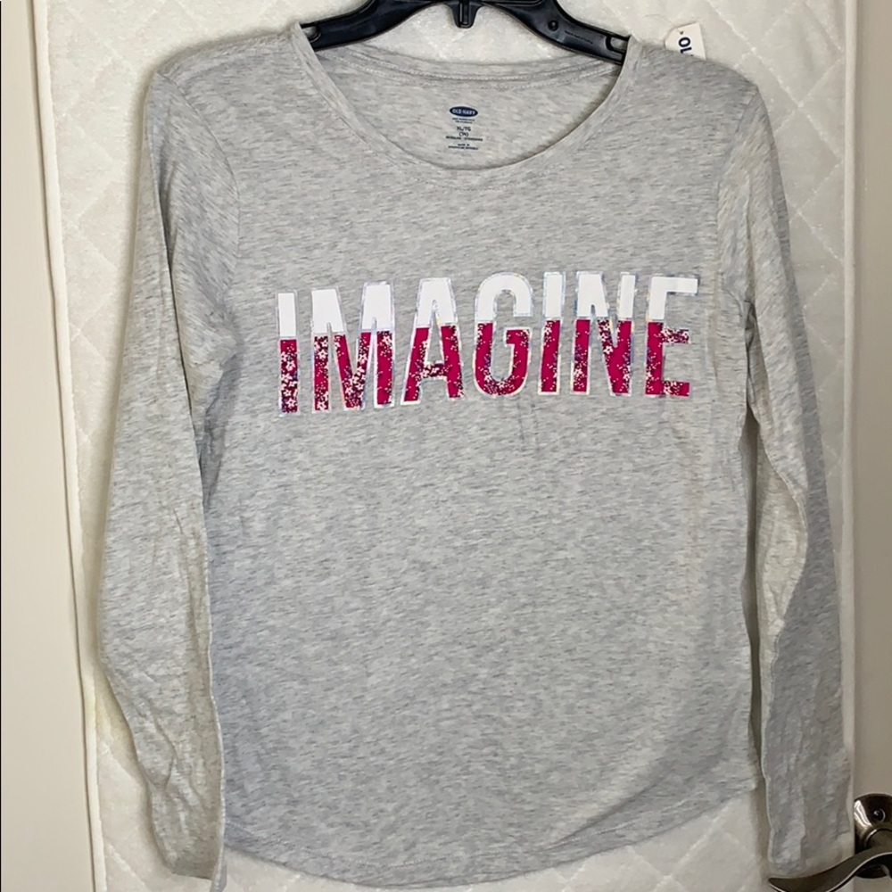 Gray Old Navy Girls Tee